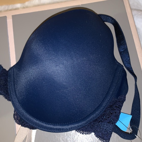🦋 ELLEN TRACY T-Shirt Bras (Navy and Beige) NWT 38B - Picture 5 of 15